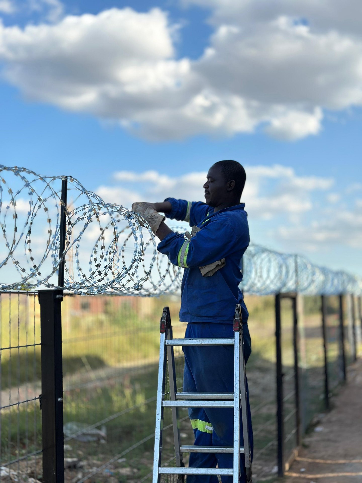 Razor wire perimeter installation by Simply Security